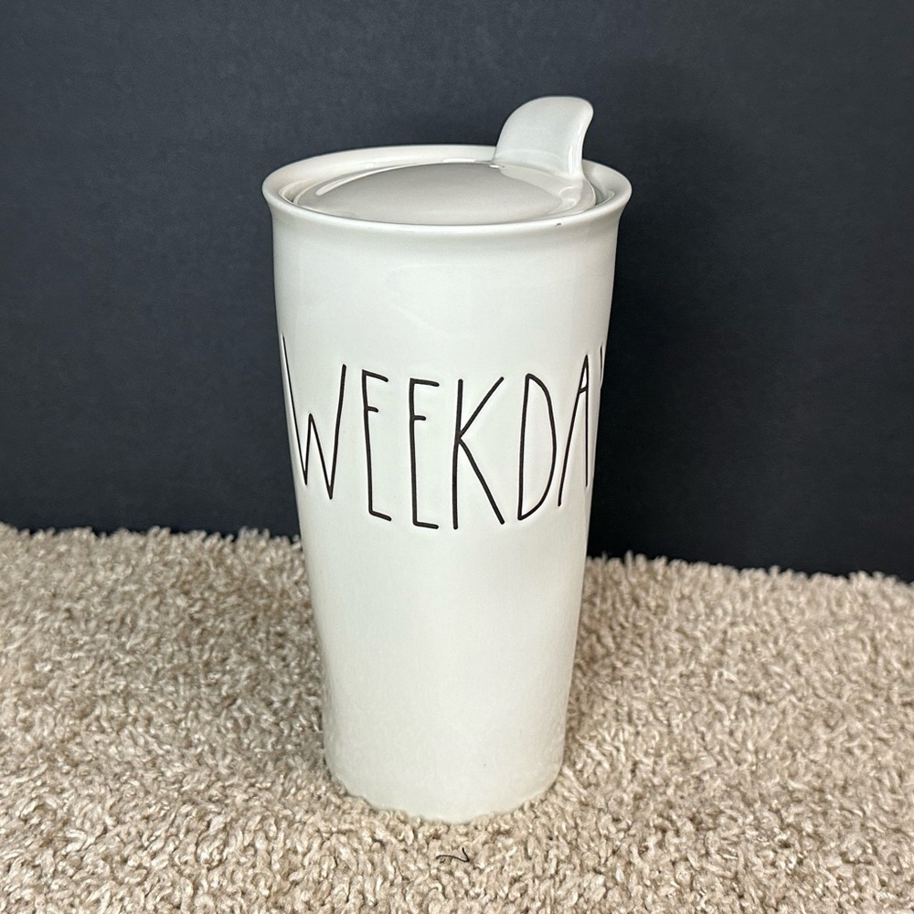 Rae Dunn Weekday Coffee Cup